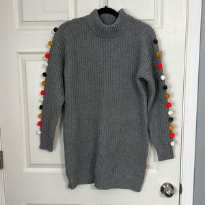 English Factory Pom Pom Tunic Sweater